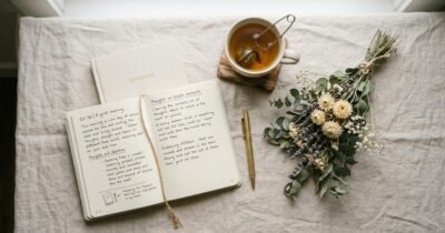 Notizbuch und Stift – eigene Werte reflektieren und aufschreiben